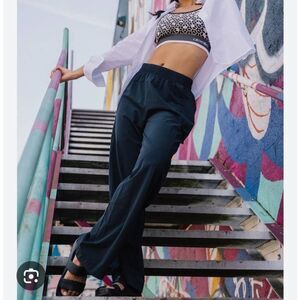 Oiselle Freedom Pants Sz XS Black Hot Pull On‎ Elastic Waist Lightweight Gym